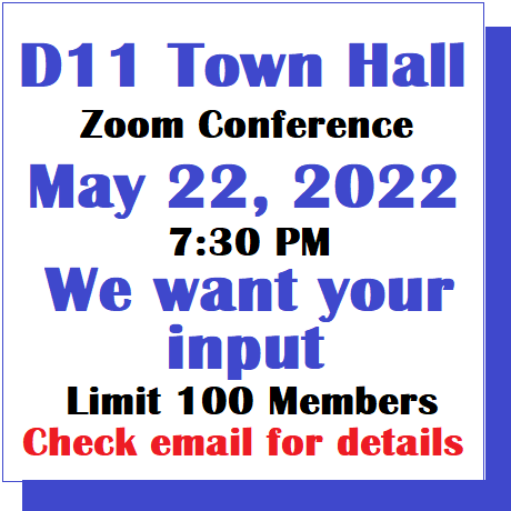 D11 Town Hall 5/22/22